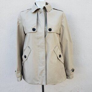 Zara short trench coat style jacket khaki